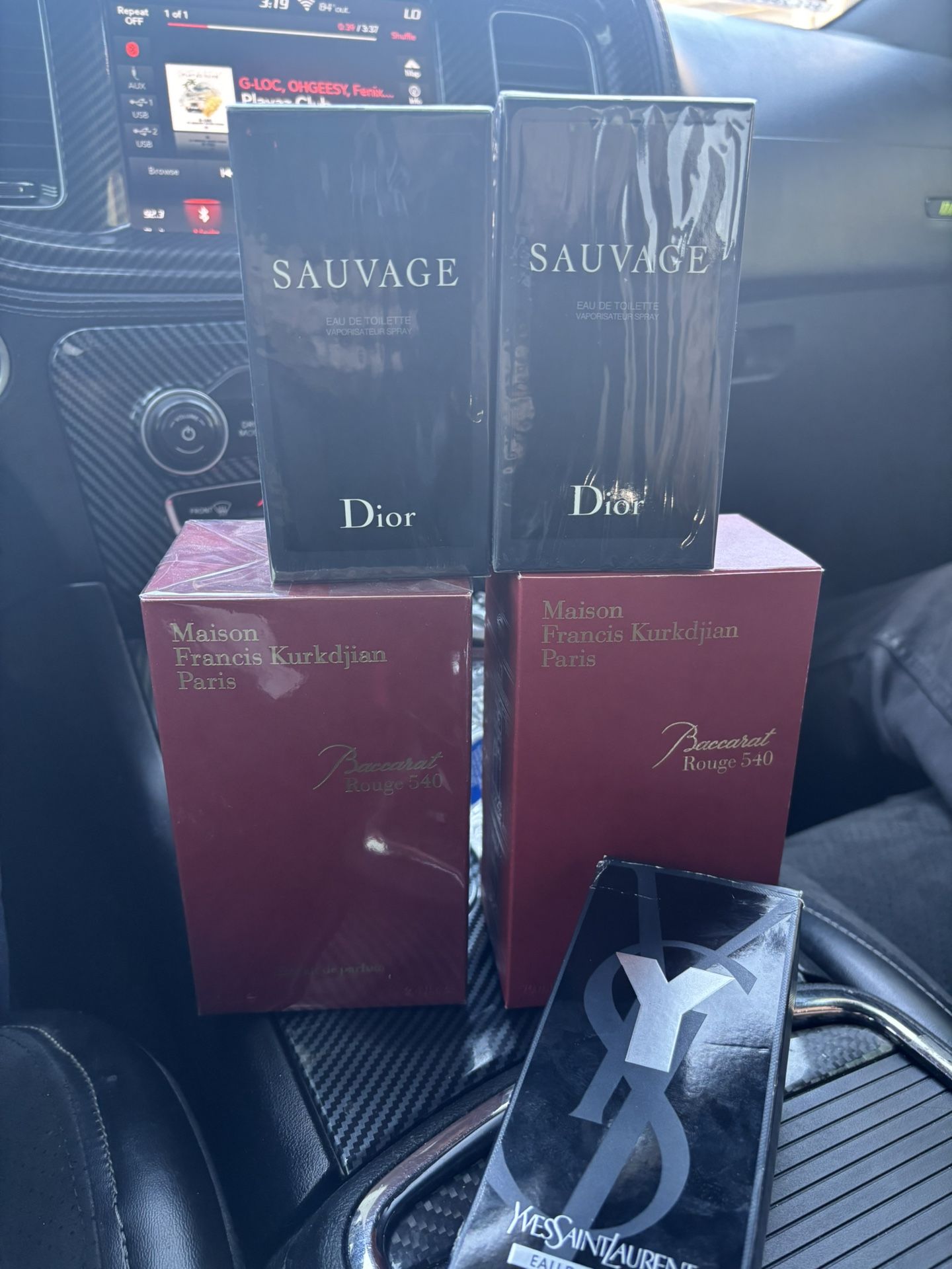 Baccarat, YSL, Dior Suavage Fragrance. 