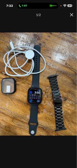 Apple Watch Series 12 46MM with bands and charger