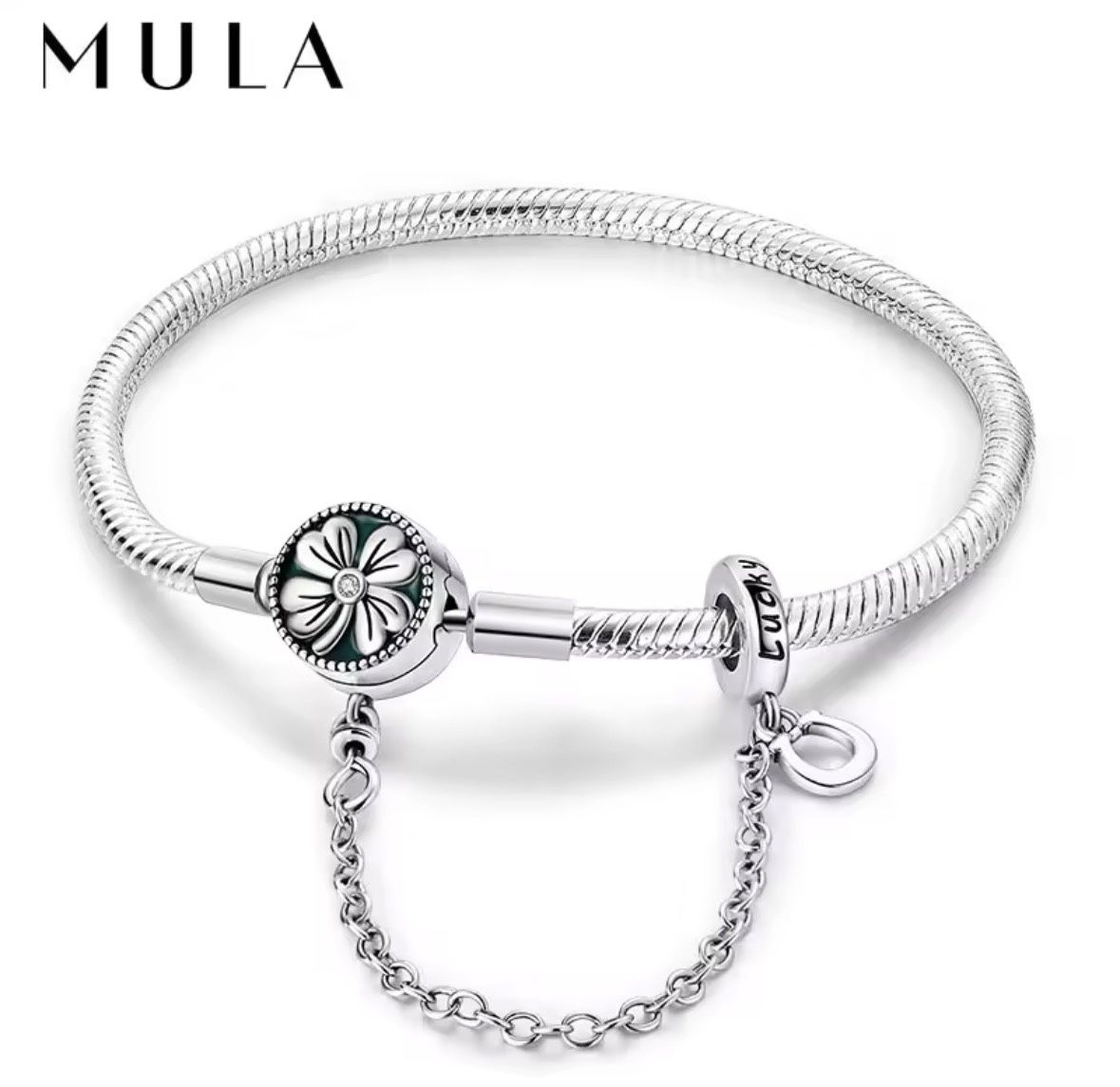 MULA 925 Silver Clasp Bracelet For Women Charm Jewelry