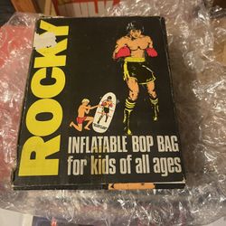 Vintage 1979 Rocky Inflatable Punching Bop  Bag. Collectible Piece Of Rocky  Memorabilia ( Never Used )