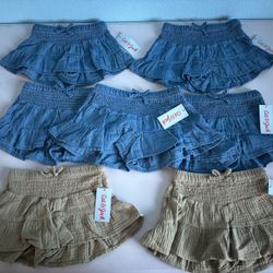 Cat & Jack Skort Lot – 7 Pieces – NWT 💚💙