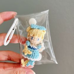 Crochet Cinderella Bag Charm/Handmade Cinderella Doll/Gift for girl