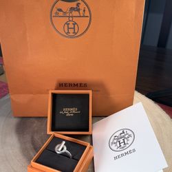 Hermes Chaine d'Ancre Enchainee Ring - Size 56