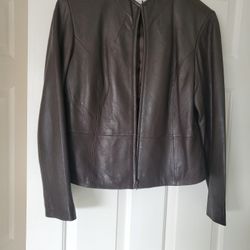Brown Ladies Leather Jacket