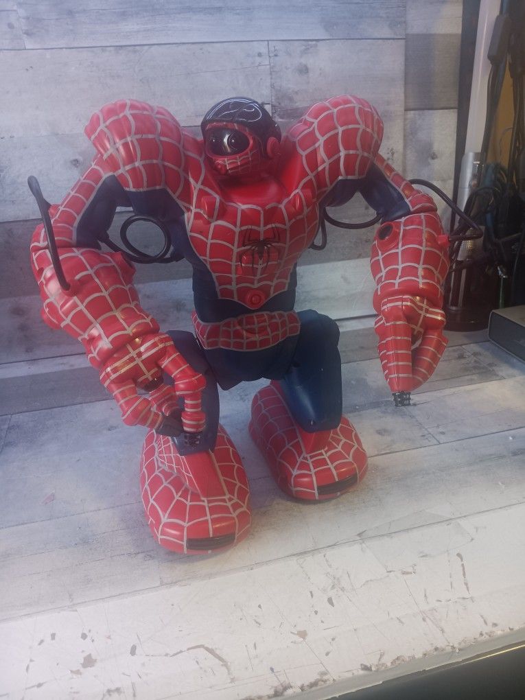 MARVEL Spiderman 3 Raimi Robosapian 14” Toy Robot w/Remote 2007 SPIDERSAPIEN No Remote Control