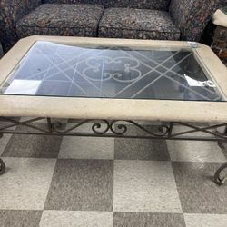 Marble & Glass Coffee Table