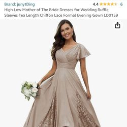 Women’s Taupe Bridesmaid/ Formal/prom Dress