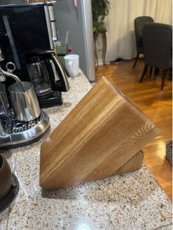 Cutco 18 slot knife wooden block oak