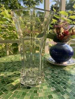 Authentic Hoosier glass clear glass vase