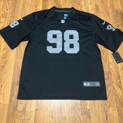 Black  Las Vegas Raiders Max Crosby Stitched Jerseys