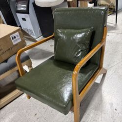Mid-century green hunter armchair, individual reading armchair of. $130