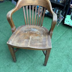 B.L Marble Chair Co Jury  Banker Courthouse Library Office Oak Captain’s Chair