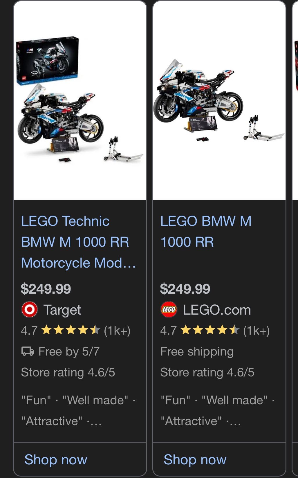 Motorcycle Lego set 1920 pieces