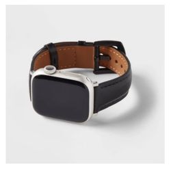 Heyday Premium Faux Leather Apple Watch Band 38/40/41mm – Black, Open Box