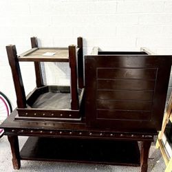 Dark Wood Furniture Set