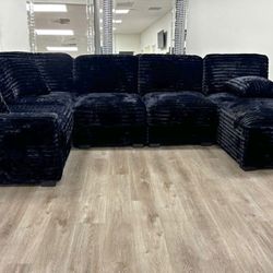 Black Oversized Sectional- Finance Available 