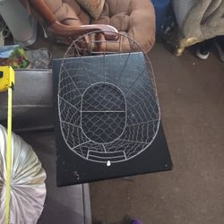 Vintage Chicken Wire Storage Basket w/Handles