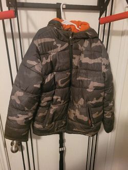 Boys Faded Glory Camo Winter Jacket Size 10-12 Large