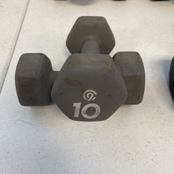 Rubber Coated Dumbbells 10lbs
