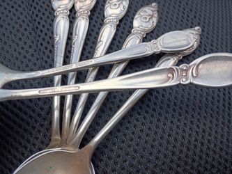 Sterling Flatware wallace Westmoreland 30gm ea x 7 teaspoons silver bullion