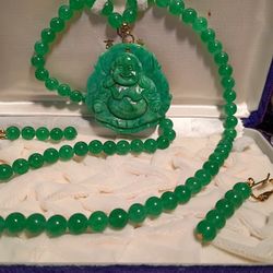 Jade  Buddha Pendant Necklace 