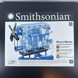 Smithsonian 49013 Working Engine Model Kit - Black/Blue for Ages 8+ Motor Works