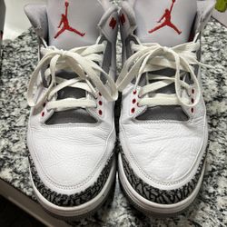Fire Red Jordan 3 Size 12