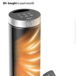 Ceramic Space Heater, Portable Indoor Heater with Remote Control, Three Heating Modes, Overheat and Tip-Over Protection, Suitable for Home, Office, Be