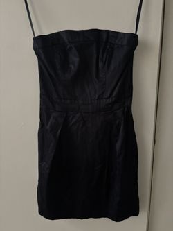 Strapless Navy Blue Dress