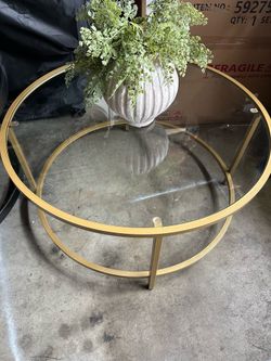 Glass coffee table