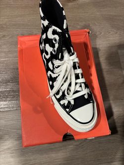 Converse Chuck 70 Hi Cow Print Black Egret A12350C Men 5 Women 7 High Tops