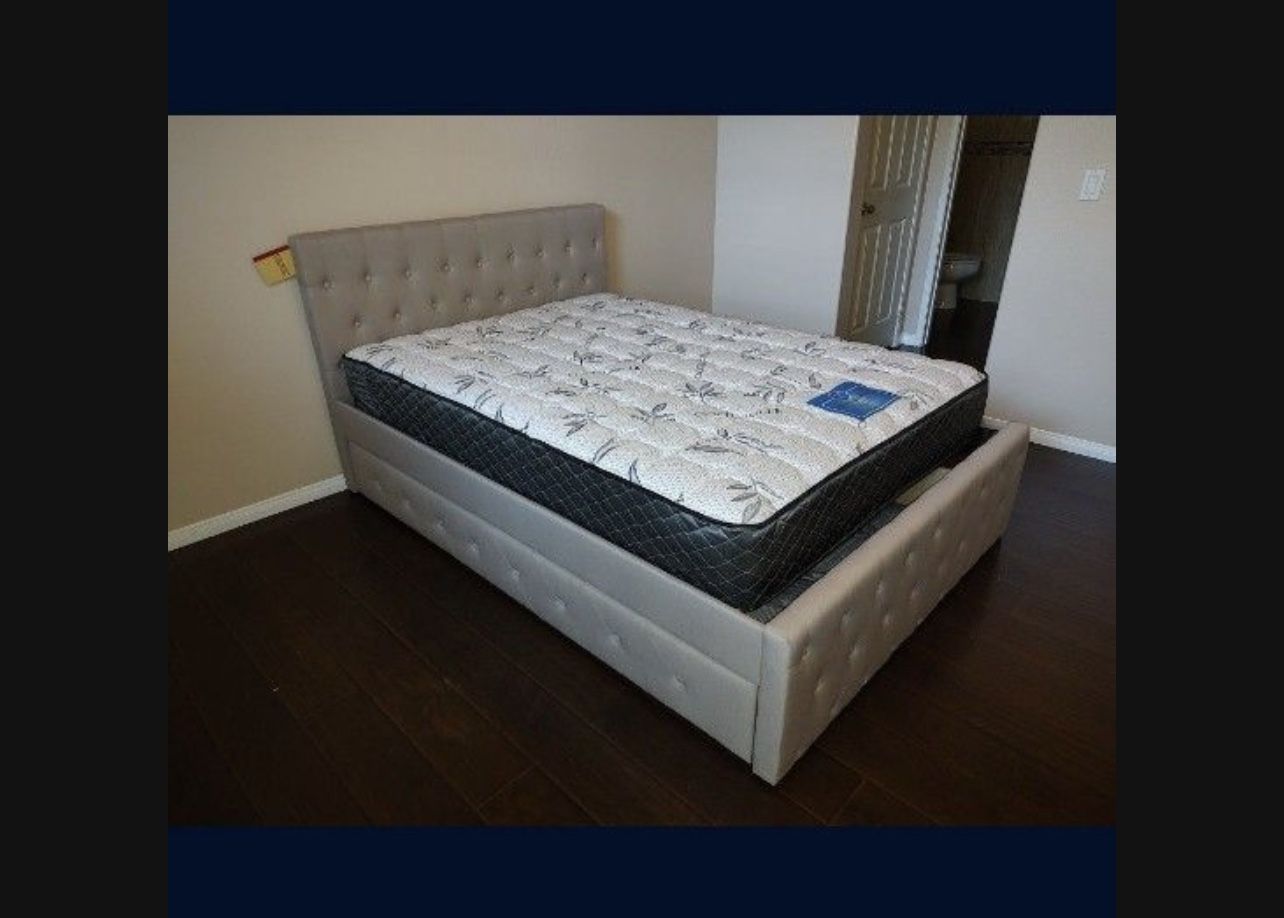 Full Over Twin Trundle Bed With Bamboo Mattresses Only 