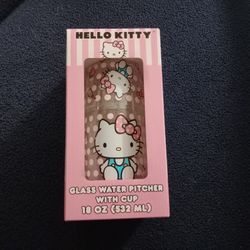 Hello Kitty Glass Water Pitcher