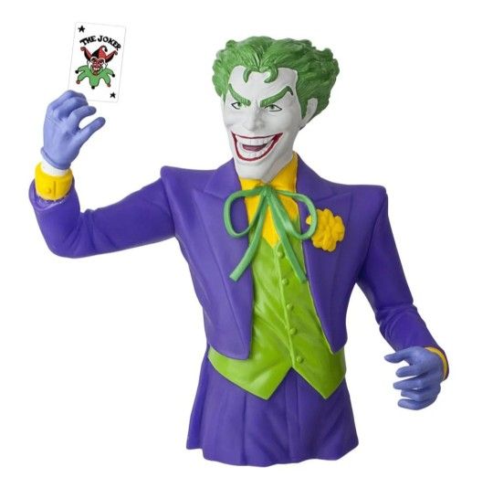 DC Comics Joker Vinyl Bust Bank 8 Inch/Rare