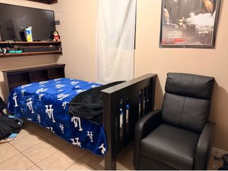 Brown Wood Bed Frame Twin Bed