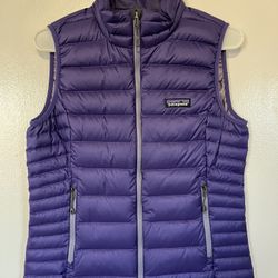 Patagonia Down Puffer Vest Jacket  Purple Women’s Size S