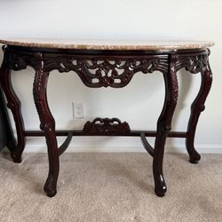 Antique Half Moon Console table