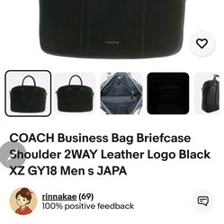 Drk blue offce briefcase by Coach unisrx