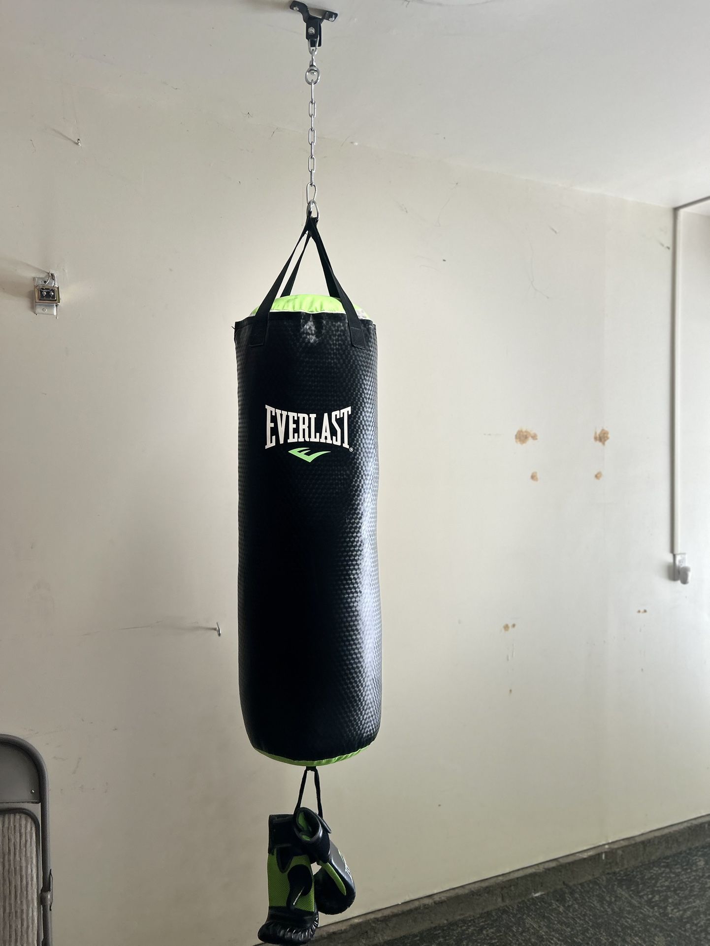 Everlast Punching Bag with Gloves