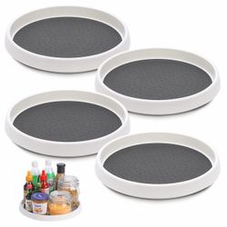 CiWiVOKi Lazy Susan Turntable, Set Of 4, 10 Inch Non-Skid Organizer