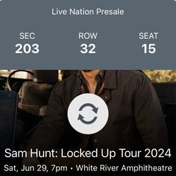 Sam Hunt Concert Tickets 