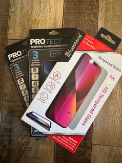 iPhone 13 ProMax tempered glass screen protectors $15/ea