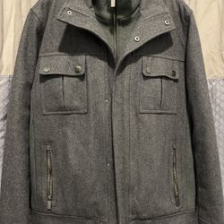 Michael Kors Men’s Peacoat – Gray – Size L – Good Condition  