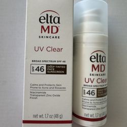 EltaMD Skincare UV Clear SPF 46 Deep Tinted Face Sunscreen 1.7 Oz Exp 04/26