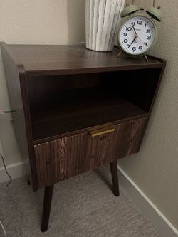 2x MCM Nightstand with Cabinet