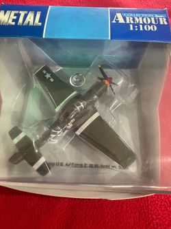 Metal Armour Collection 1:100 Diecast P-51D Mustang US Air Corps WWII Aces in Miami Dolphin Mall area.