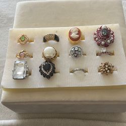 Multi Vintage Rings With Different Designs 