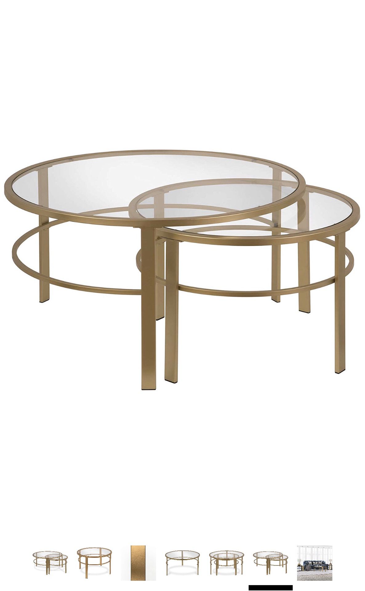 Brand New Nesting Table - Gold Finish