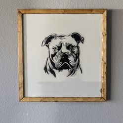 Pitbull Wooden Wall Art