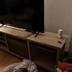 TV Stand With Fire Place Space Heater